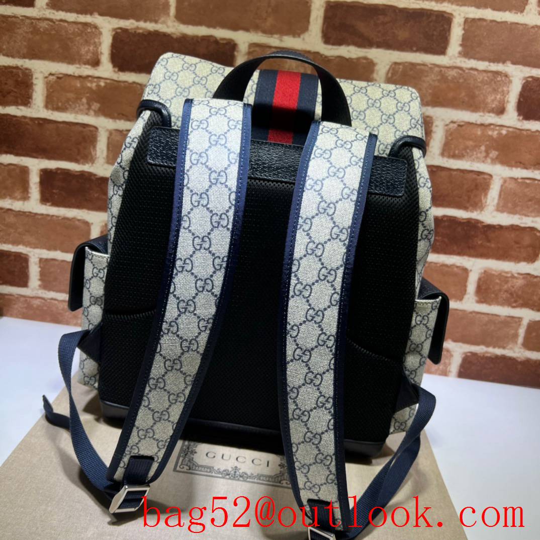 Gucci navy blue Ophidia Collection Medium GG men Backpack bag