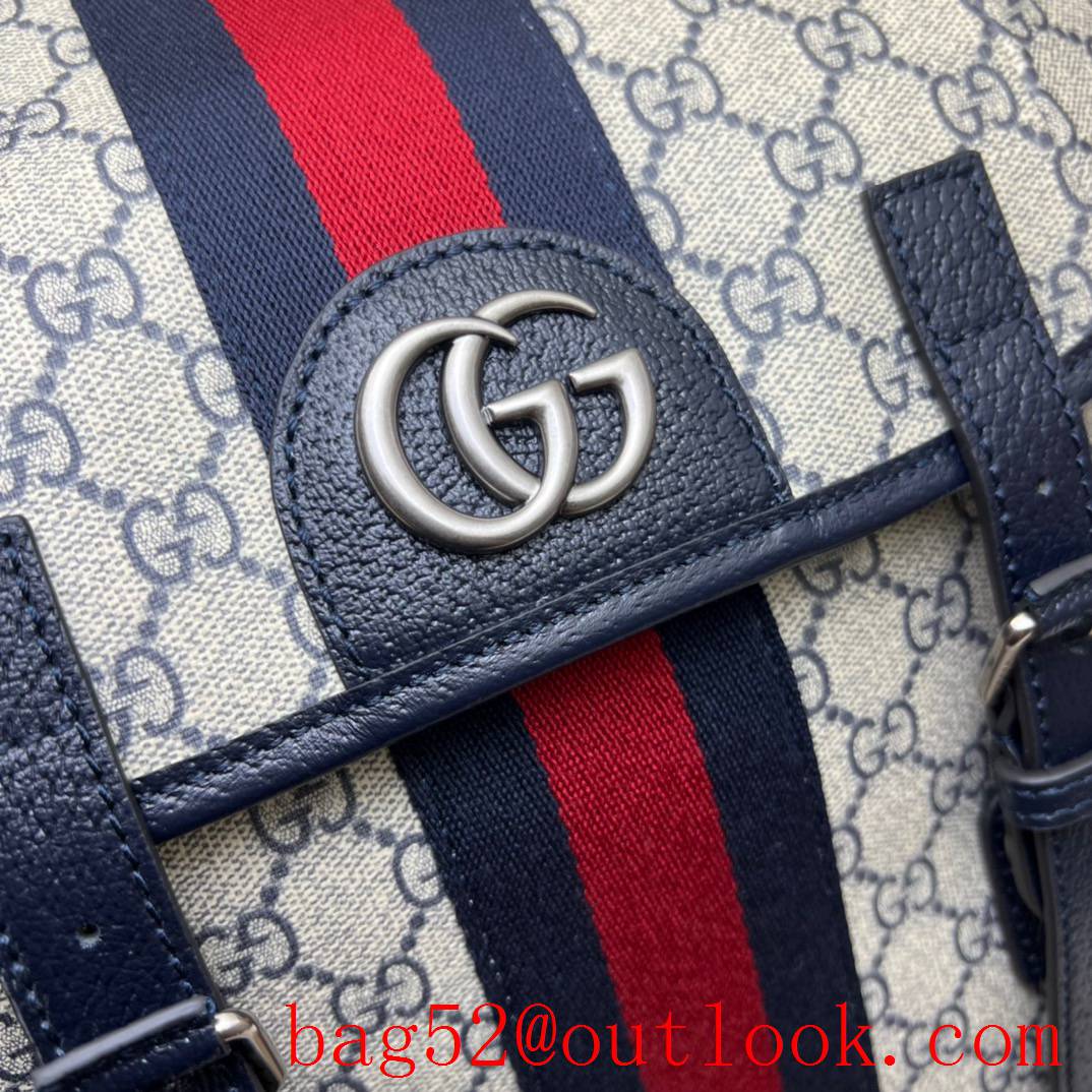 Gucci navy blue Ophidia Collection Medium GG men Backpack bag