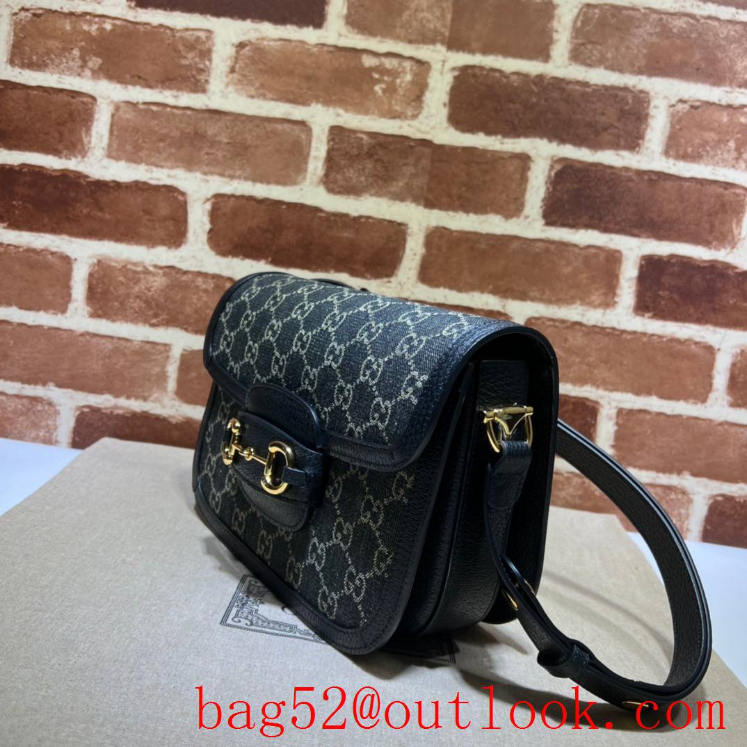 Gucci medium black Horsebit 1955 shoulder bag