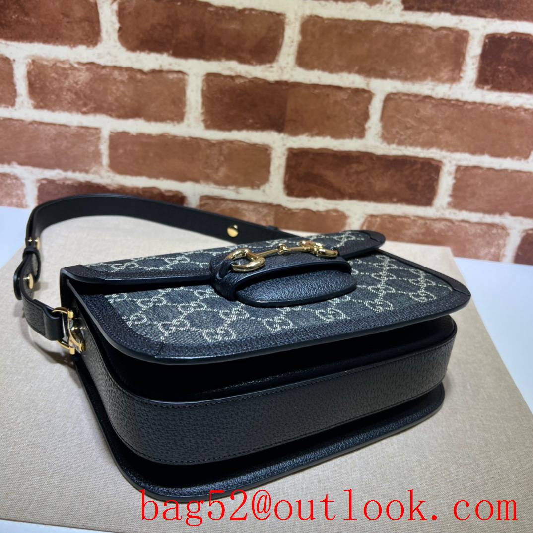 Gucci medium black Horsebit 1955 shoulder bag