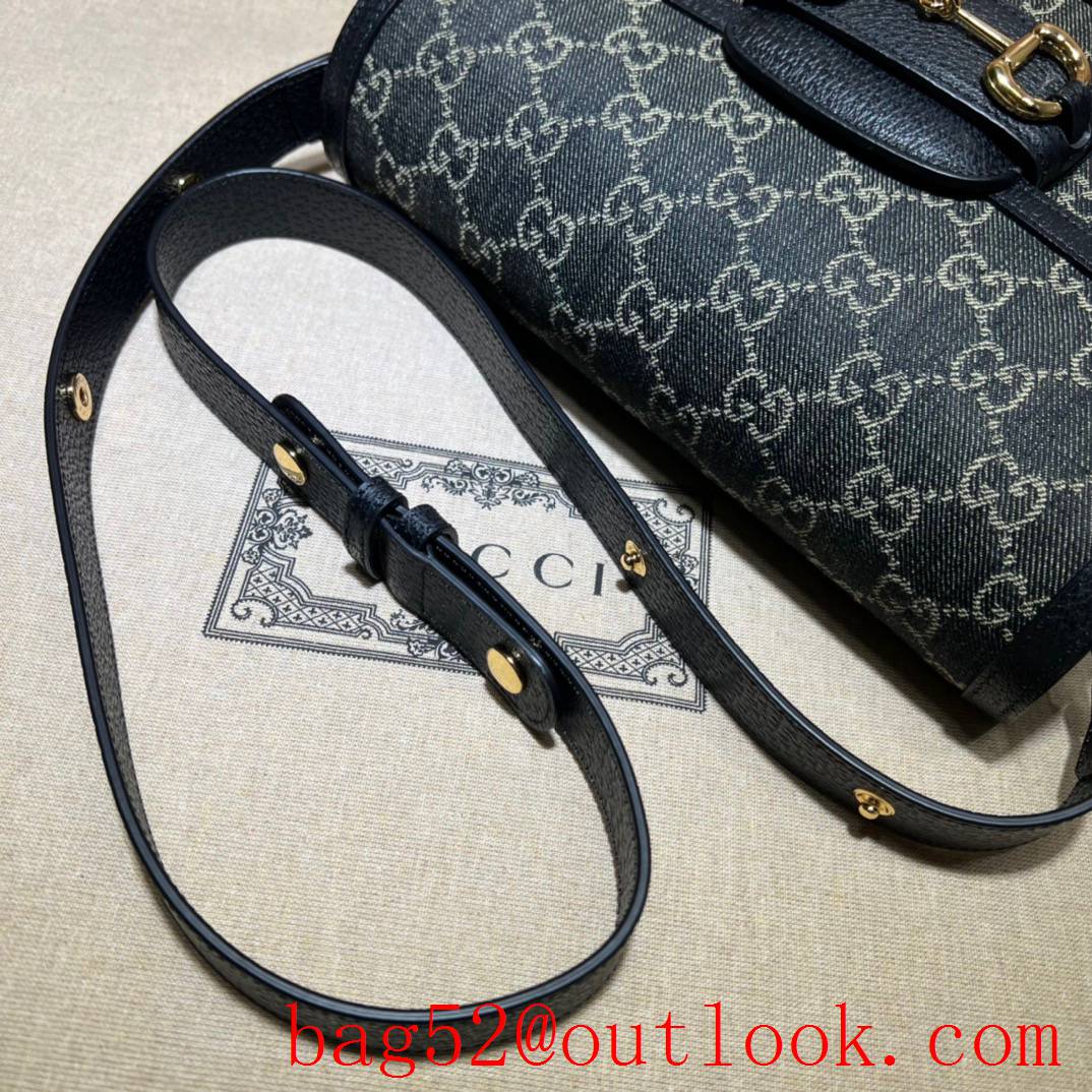 Gucci medium black Horsebit 1955 shoulder bag