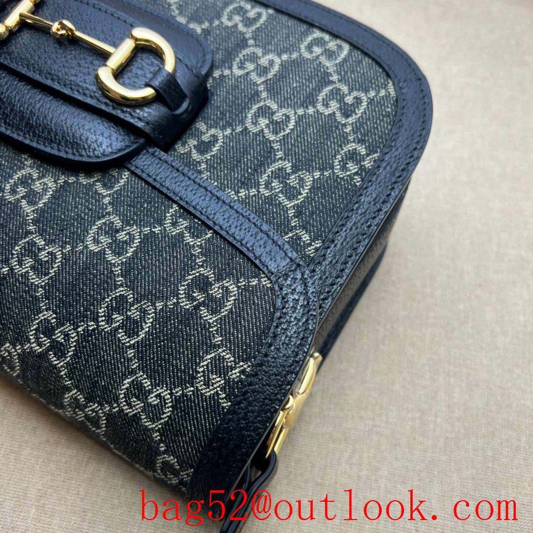 Gucci medium black Horsebit 1955 shoulder bag