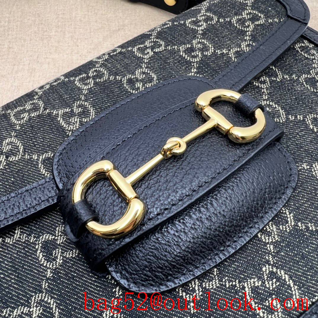 Gucci medium black Horsebit 1955 shoulder bag