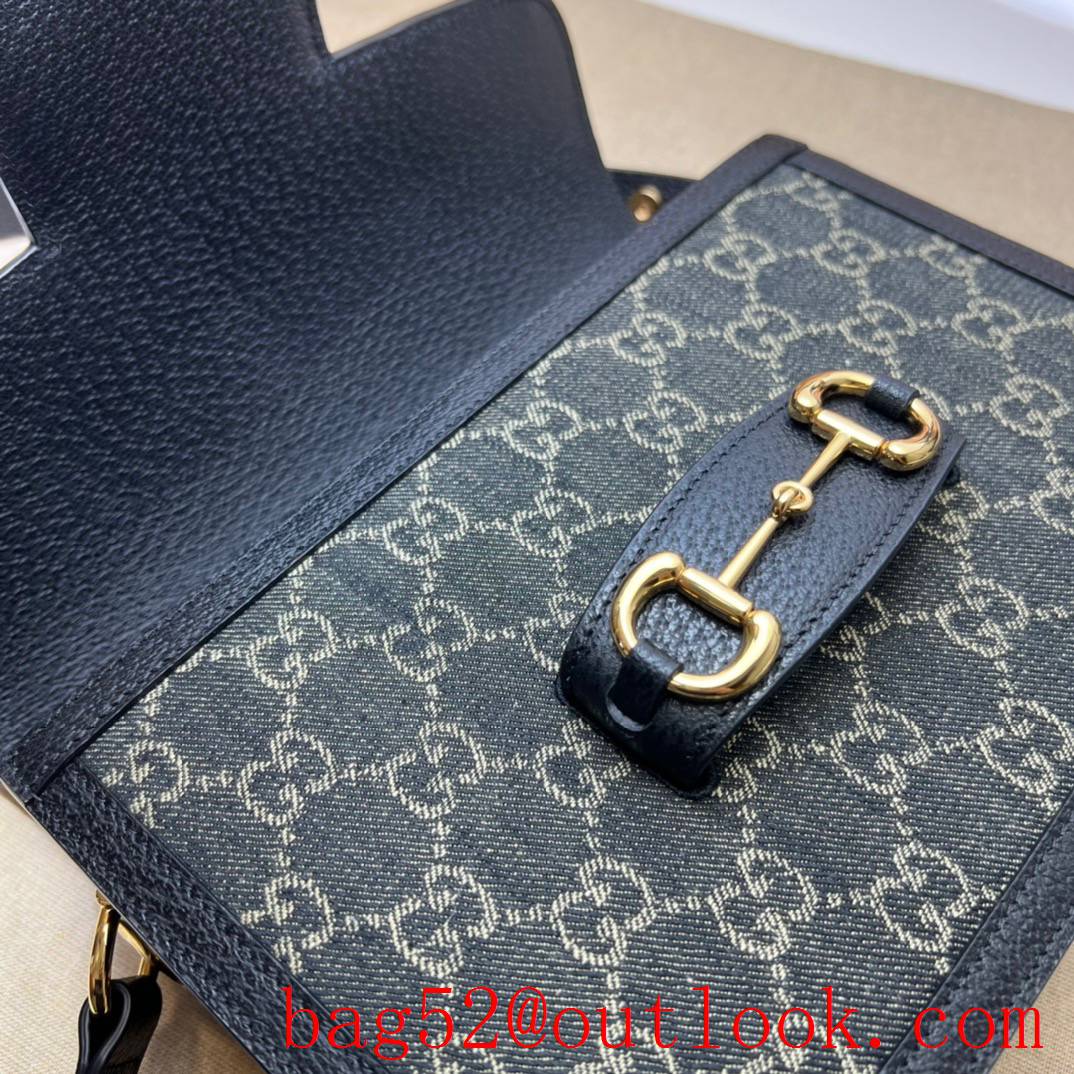 Gucci medium black Horsebit 1955 shoulder bag