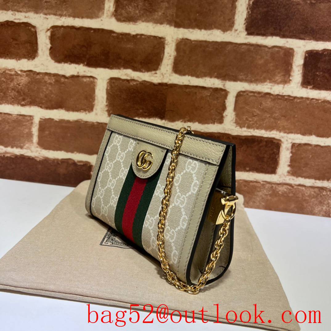 Gucci Ophidia Collection Mini Shoulder cream shoulder gold chain Bag
