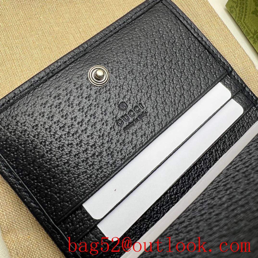 Gucci black short wallet purse Horsebit 1955 Card Holder