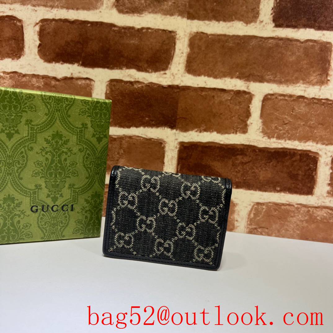 Gucci Horsebit 1955 Card Holder black women wallet purse
