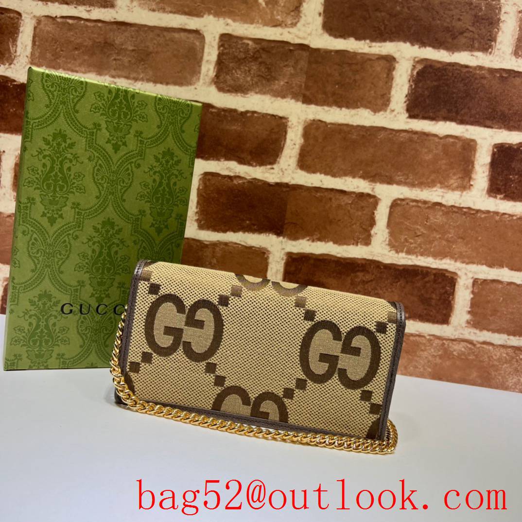 Gucci brown Gucci Horsebit 1955 Chain Wallet card holder purse