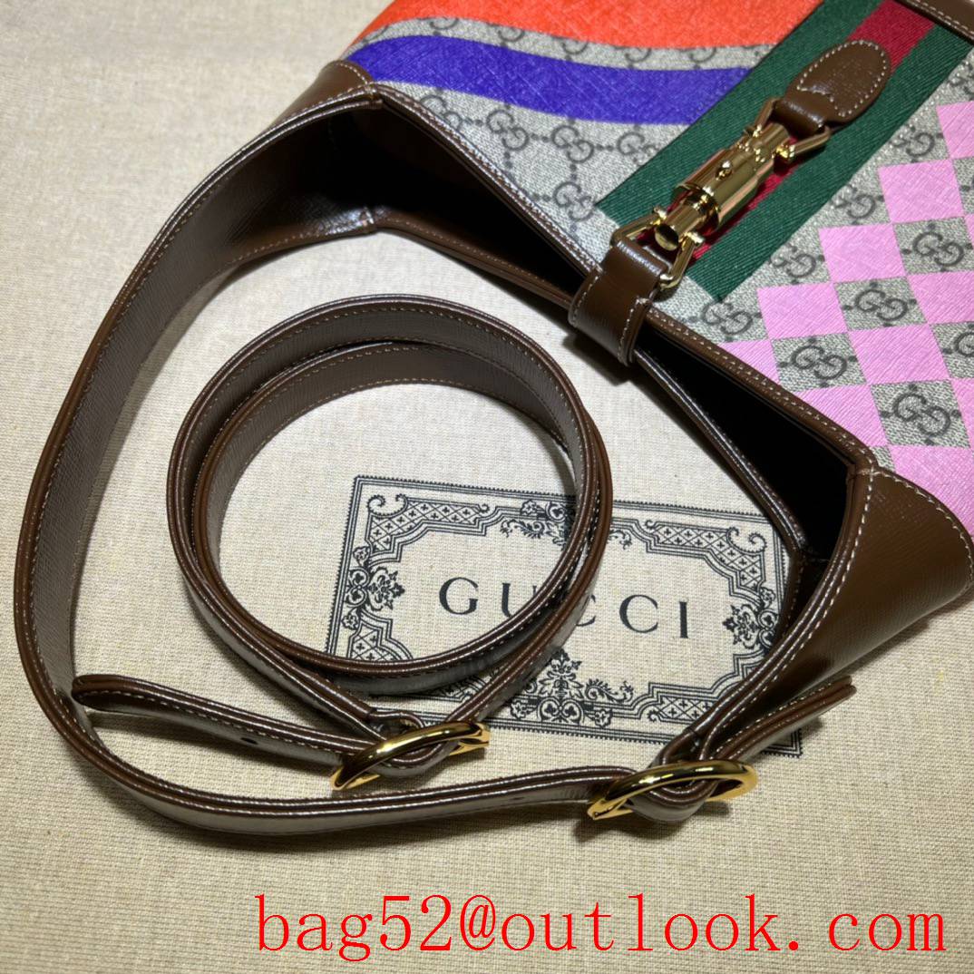 Gucci brown GG Denim Jackie 1961 Small Bag