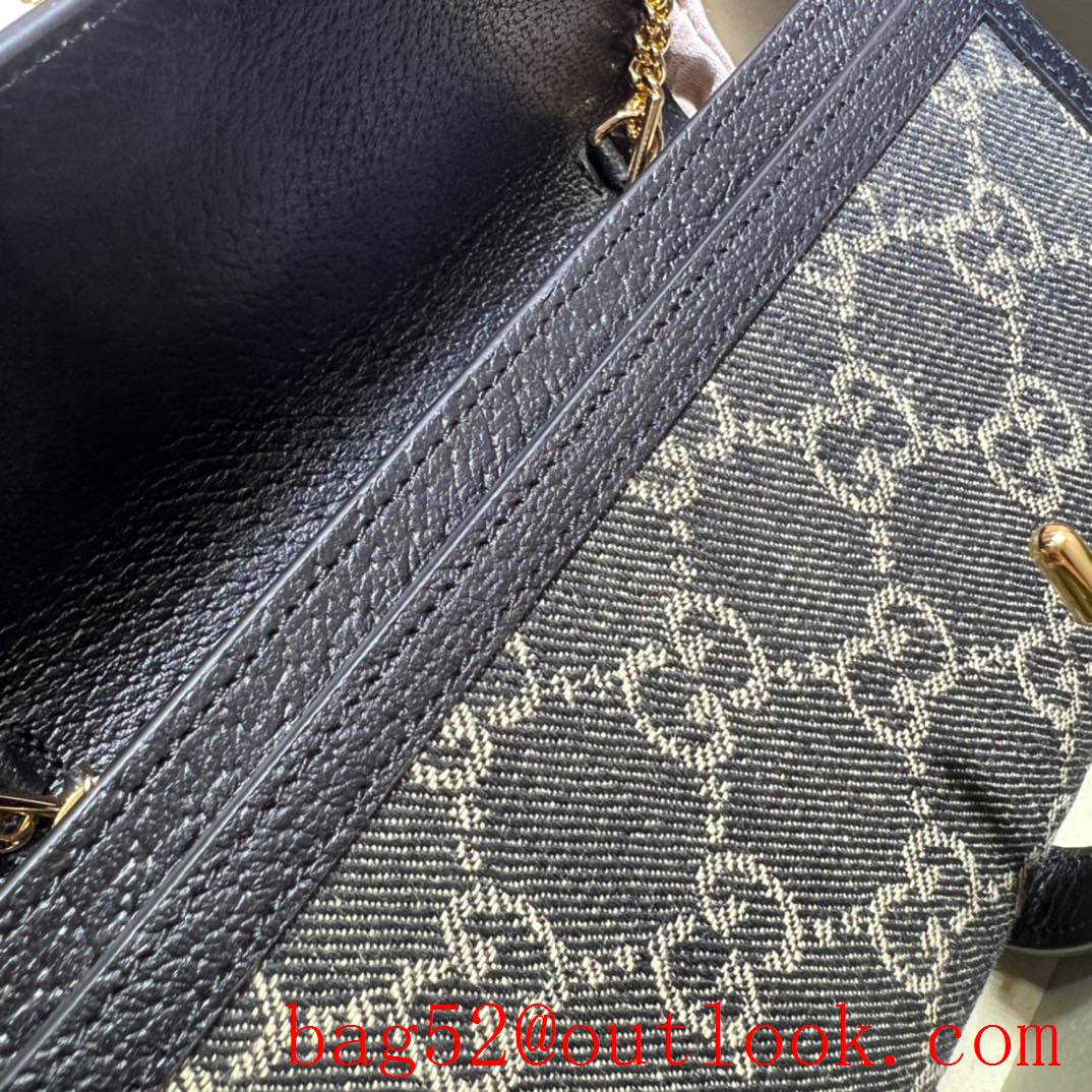 Gucci GG Denim Collection Jackie 1961 Collection Chain Wallet shoulder chain bag