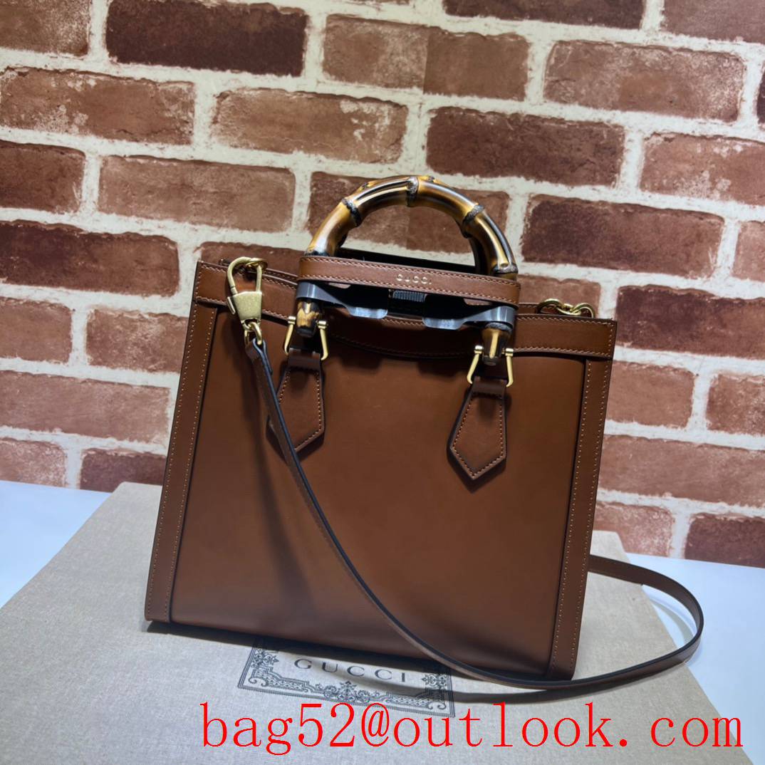 Gucci brown Diana Small Bamboo Tote with Super Double G shoulder bag