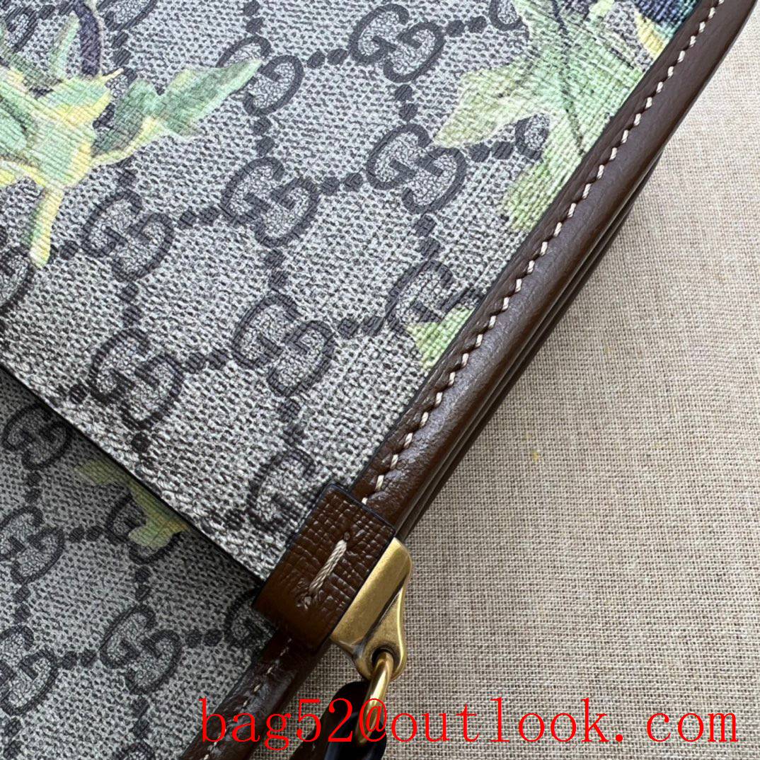 Gucci brown GG Retro mini shoulder flower print bag