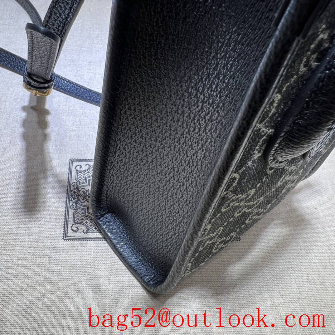 Gucci Mini Tote with Interlocking Double G cream shoulder black bag
