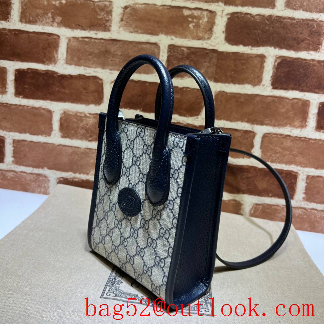 Gucci Mini Tote Bag with Interlocking Double G blue shoulder bag