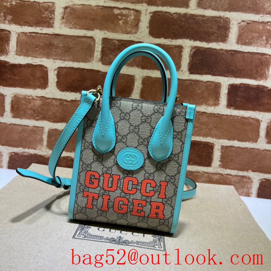 Gucci GG Retro mini tote sky blue bag
