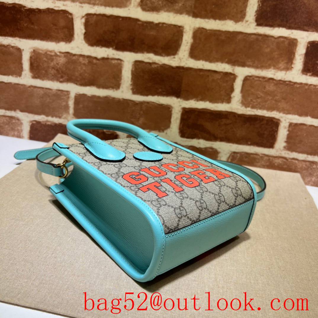 Gucci GG Retro mini tote sky blue bag
