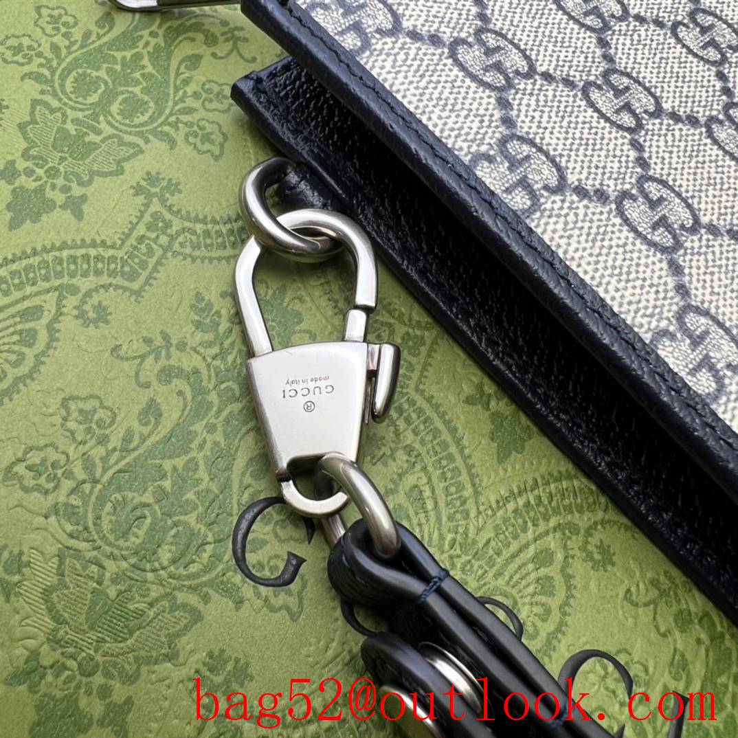 Gucci black with gg logo fabric handbag clutch bag