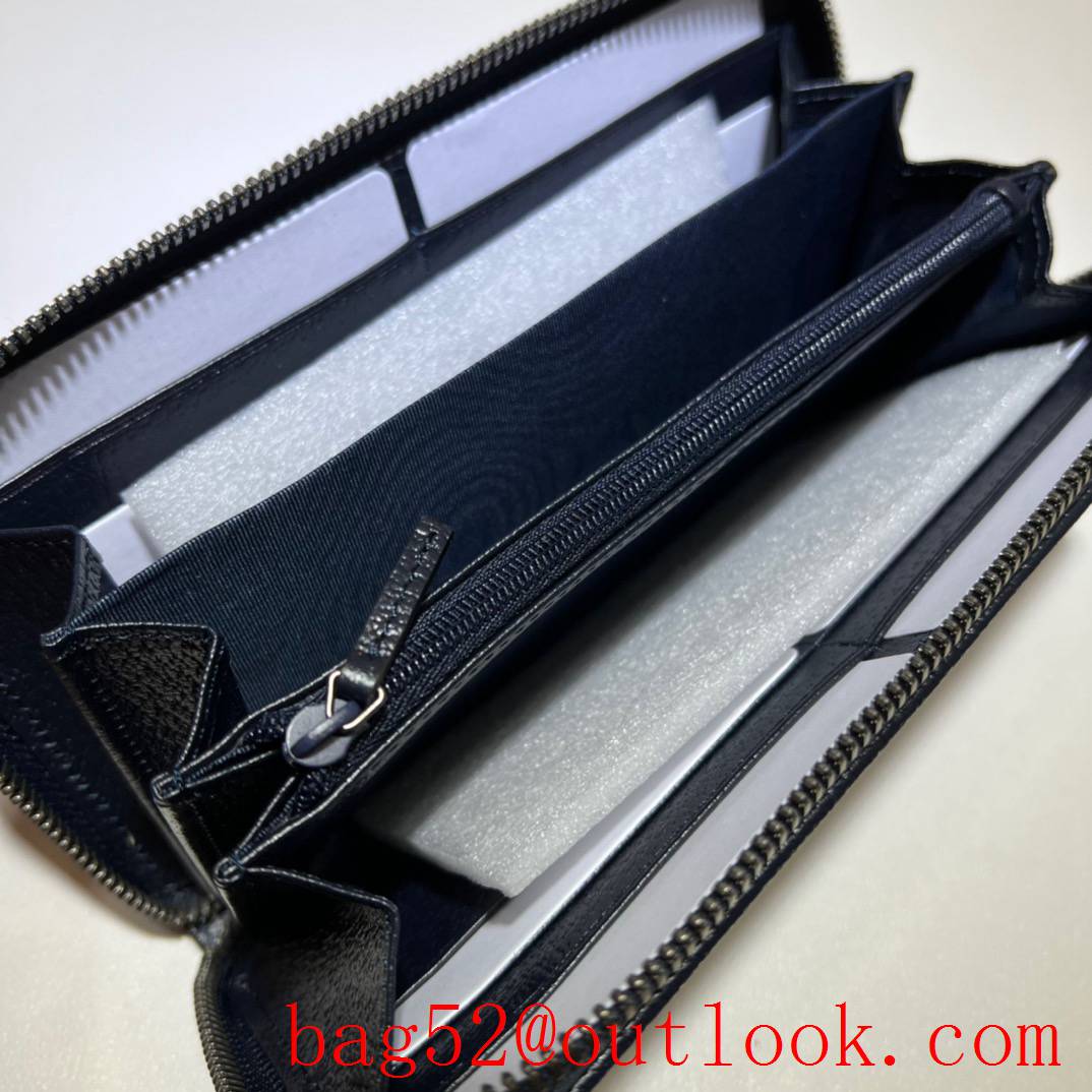 Gucci black zipper handbag long clutch bag