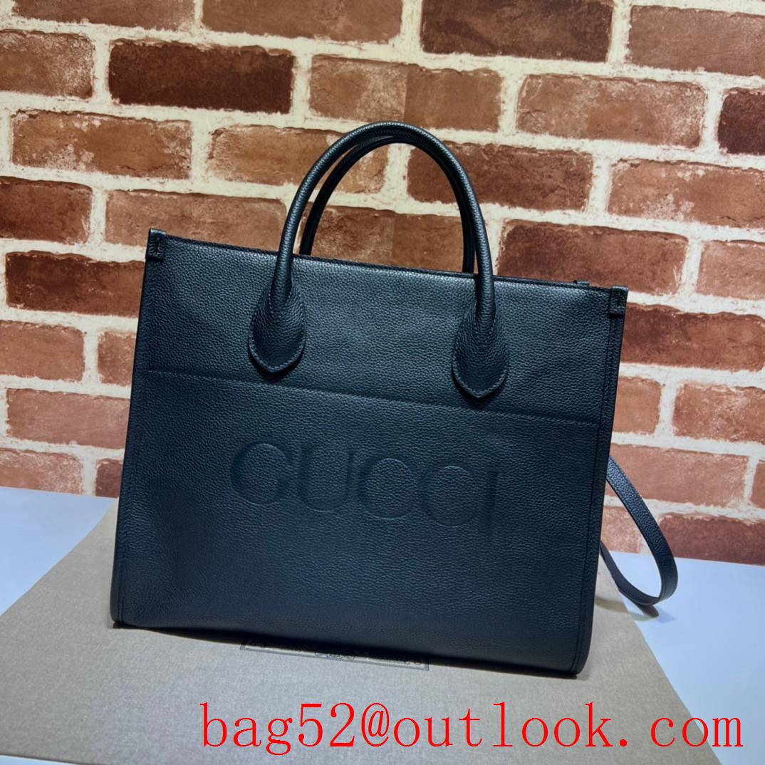 Gucci Small tote with brand logo black men bag