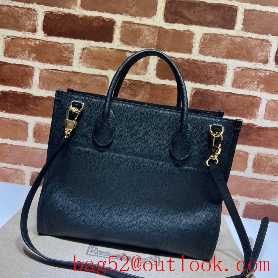 Gucci Small tote with brand logo black men bag