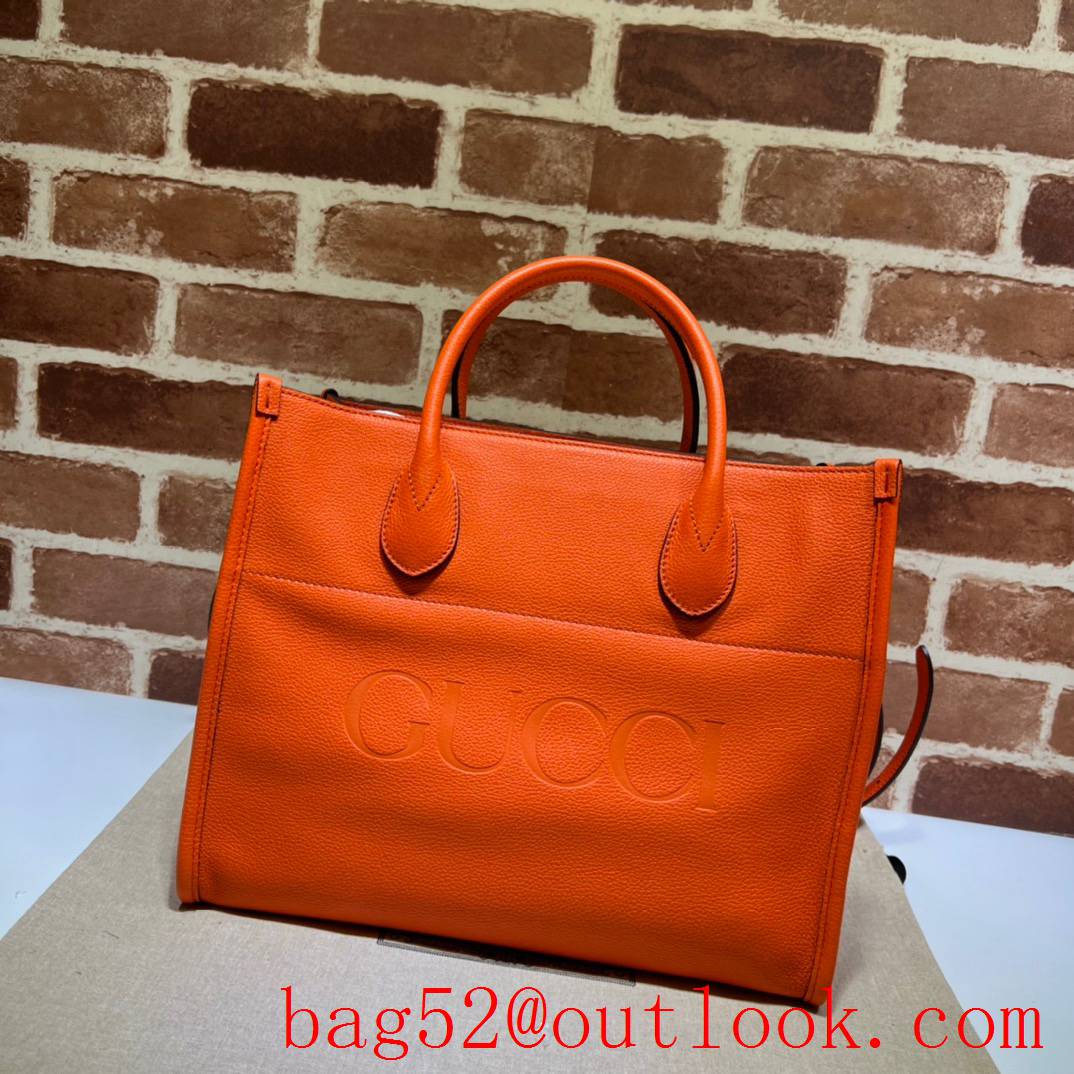 Gucci orange Small with logo tote bag