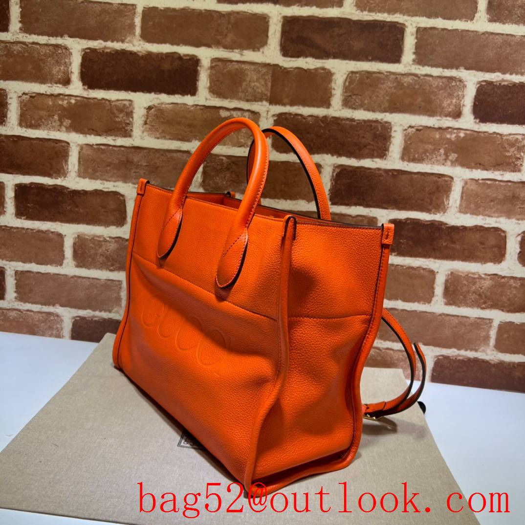 Gucci orange Small with logo tote bag 