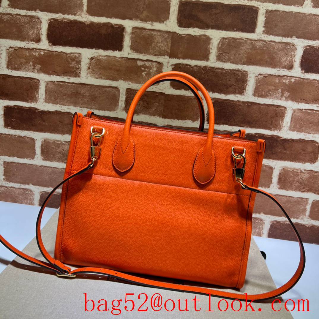 Gucci orange Small with logo tote bag 