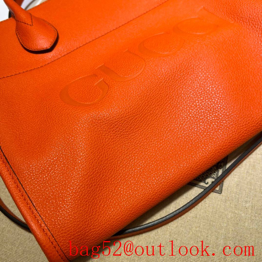 Gucci orange Small with logo tote bag 