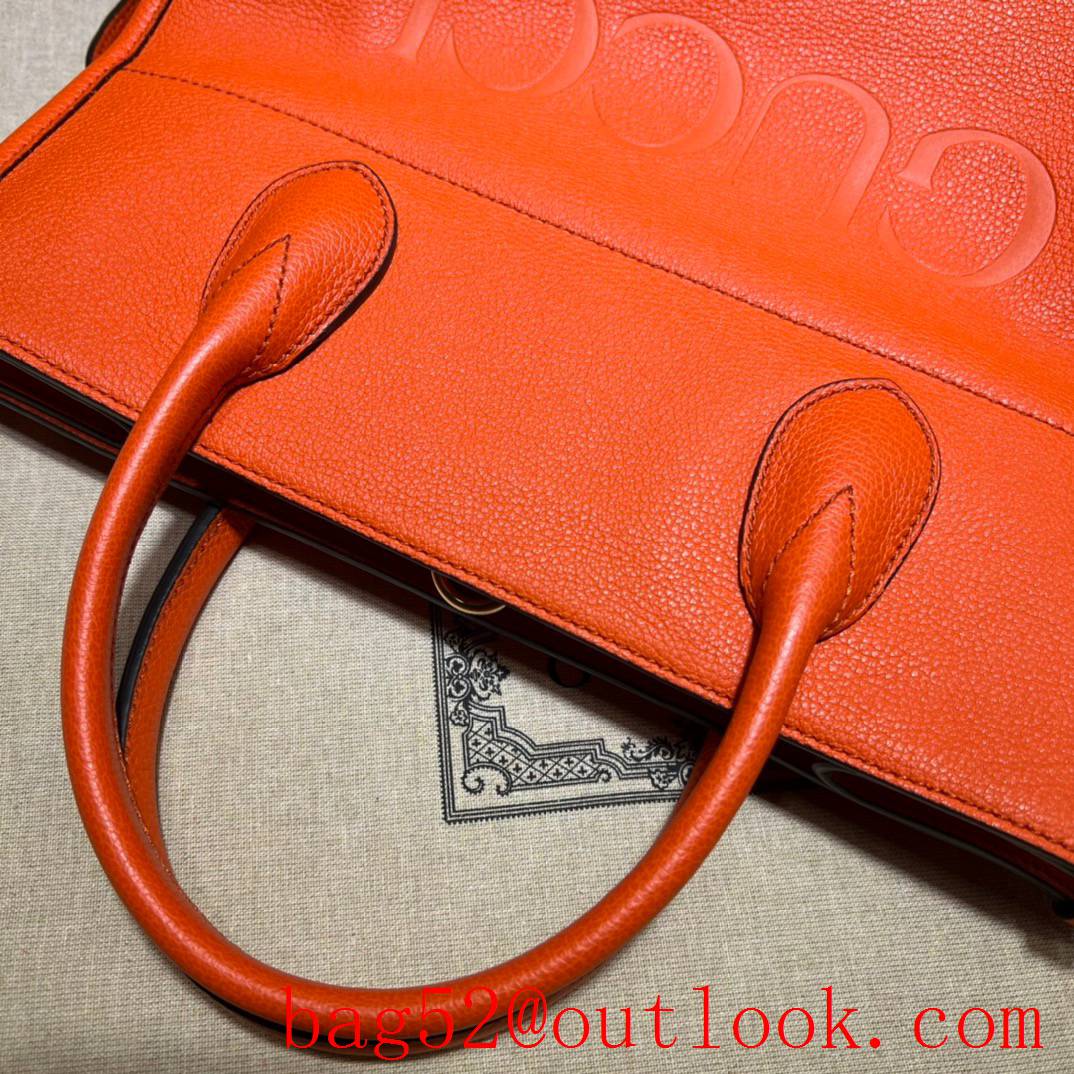 Gucci orange Small with logo tote bag 