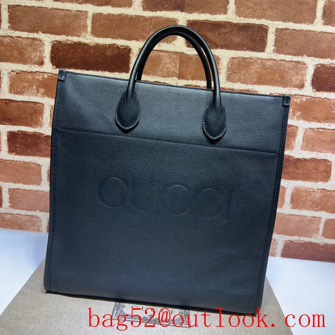 Gucci Large tote bag with brand sky black logo men handbag