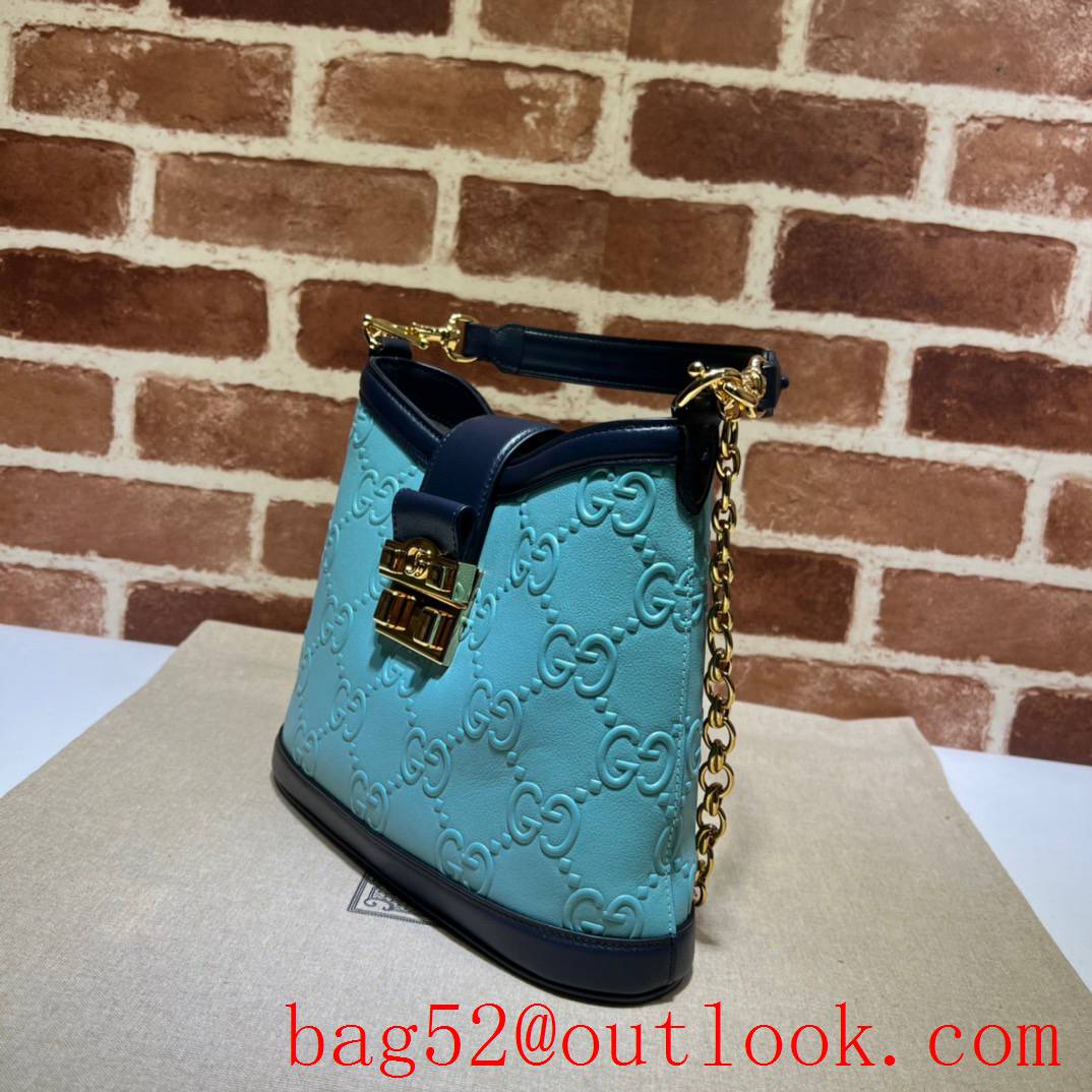 Gucci blue Small GG shoulder shoulder chain bag