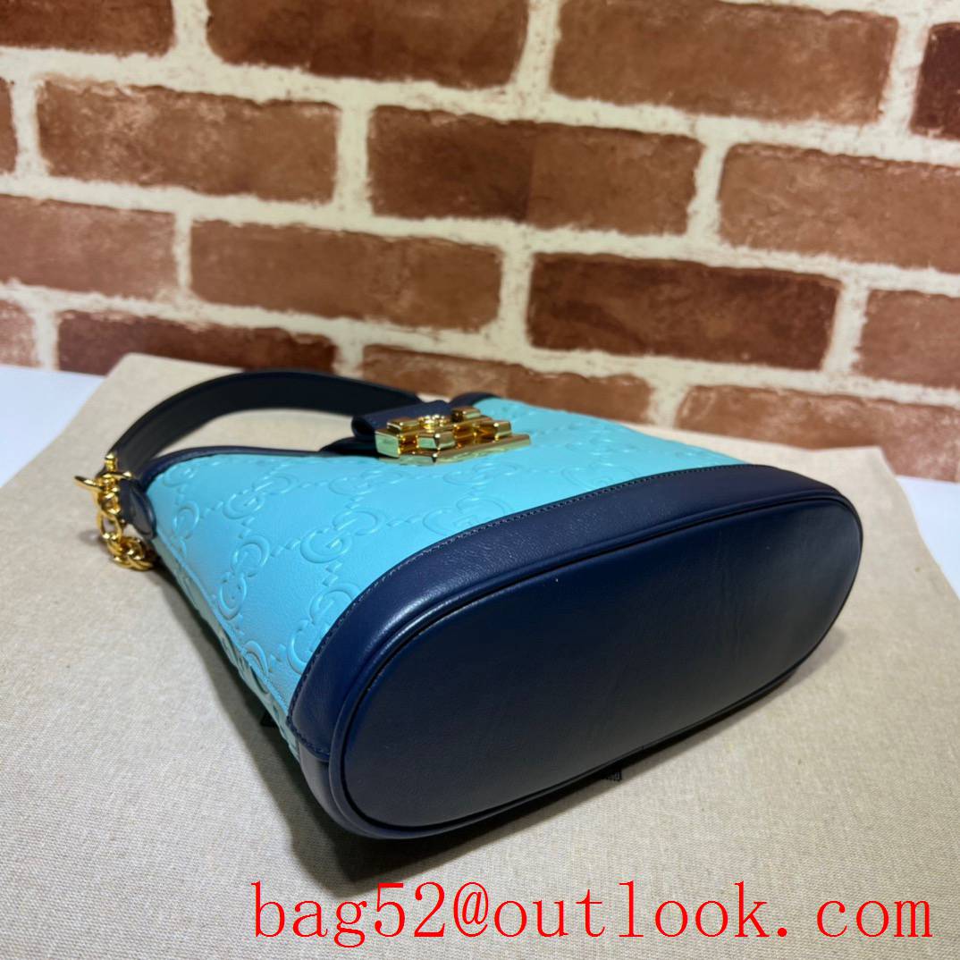 Gucci blue Small GG shoulder shoulder chain bag