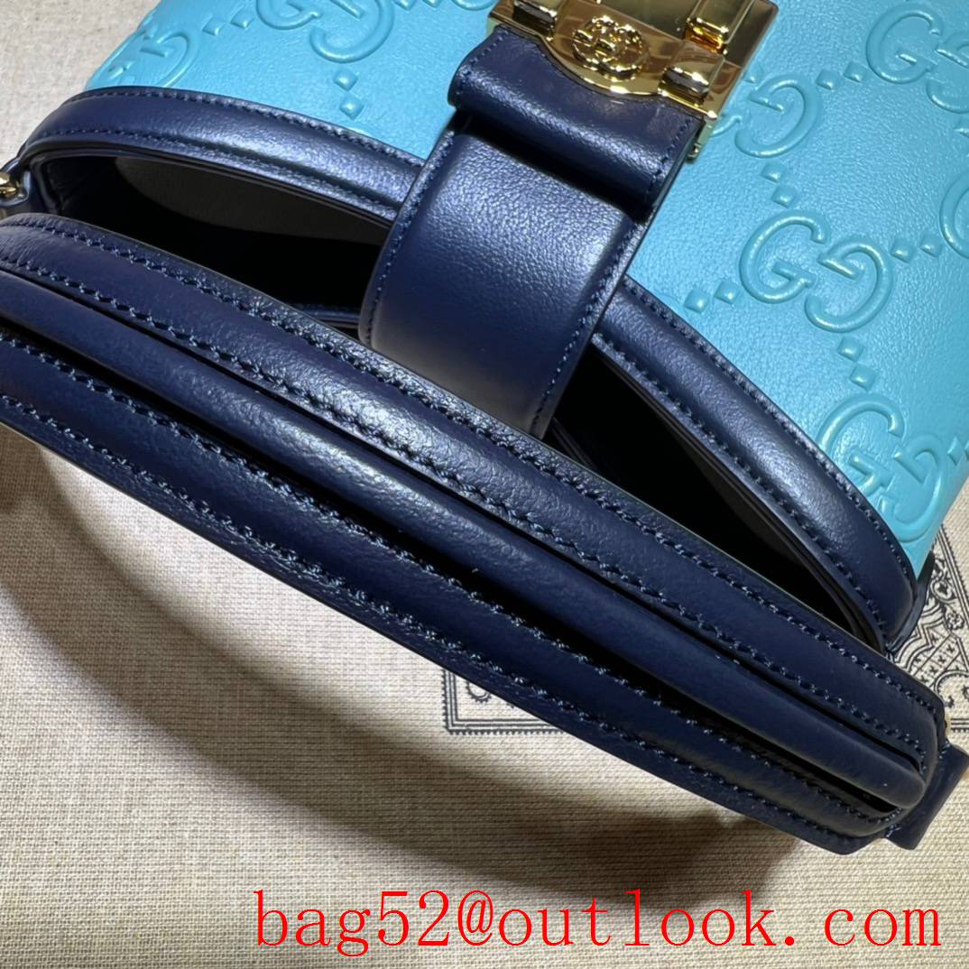 Gucci blue Small GG shoulder shoulder chain bag