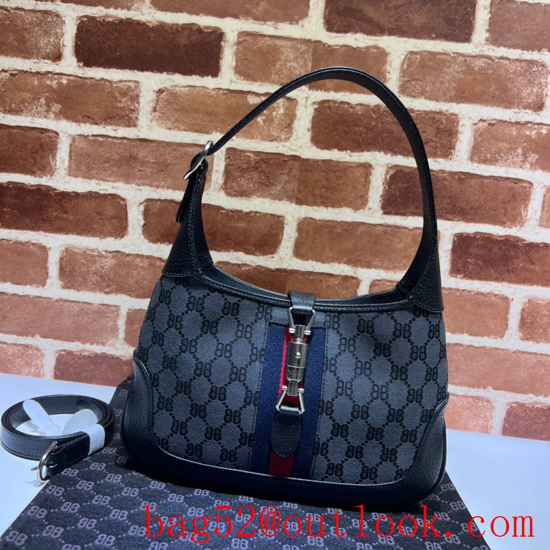 Gucci With balenciaga black tote shoulder underarm handbag bag
