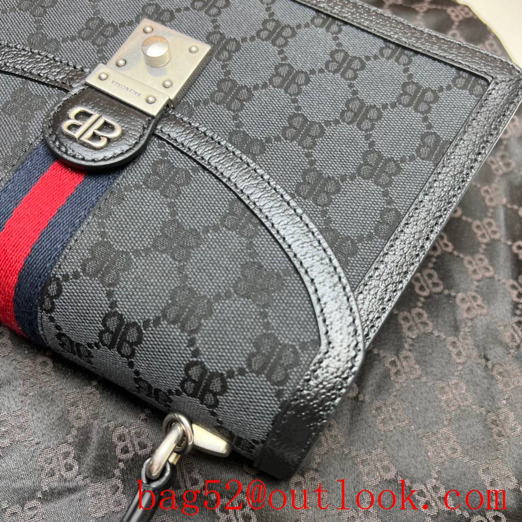Gucci With balenciaga black tote shoulder underarm handbag bag