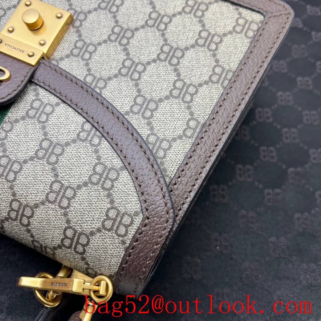 Gucci With balenciaga brown tote shoulder underarm handbag bag