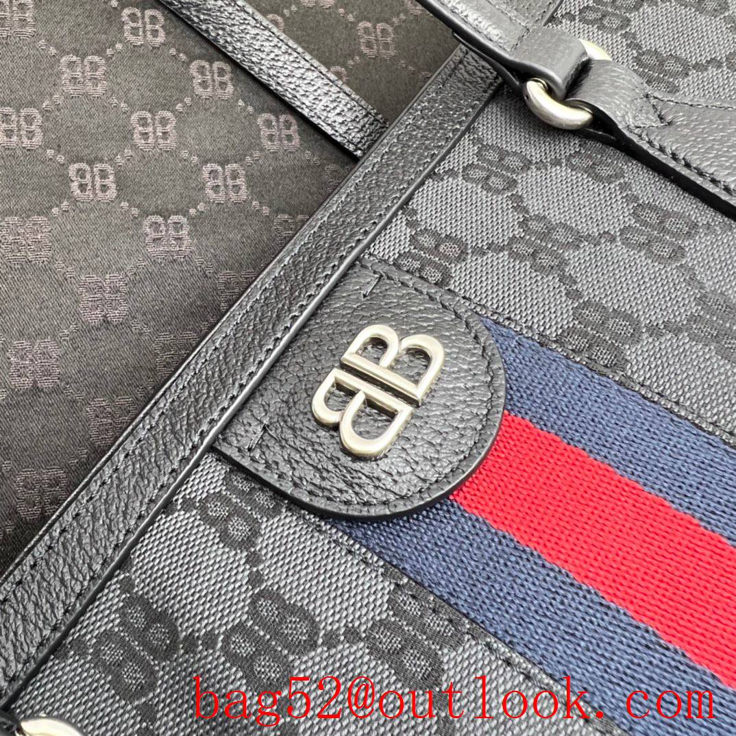 Gucci navy blue large tote bag