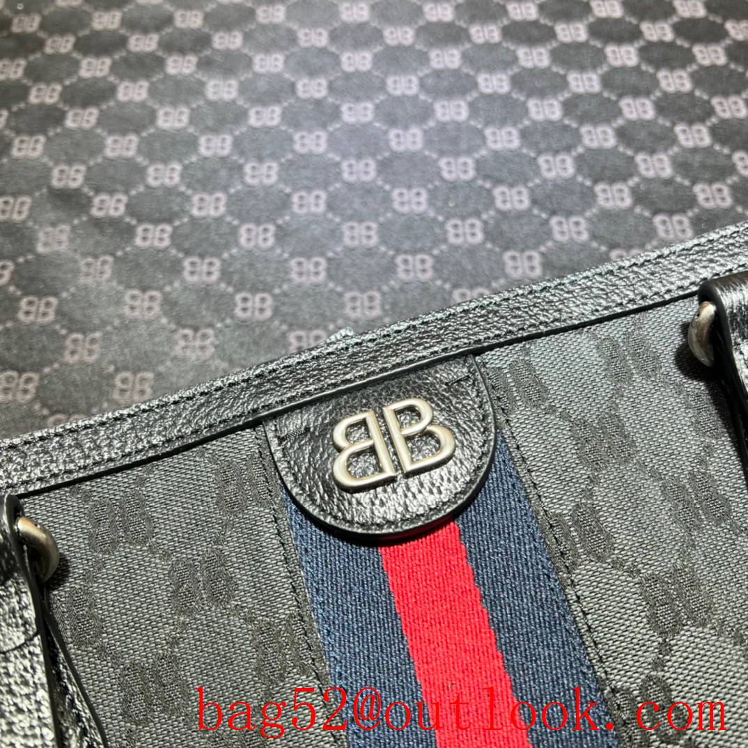 Gucci navy blue large tote bag