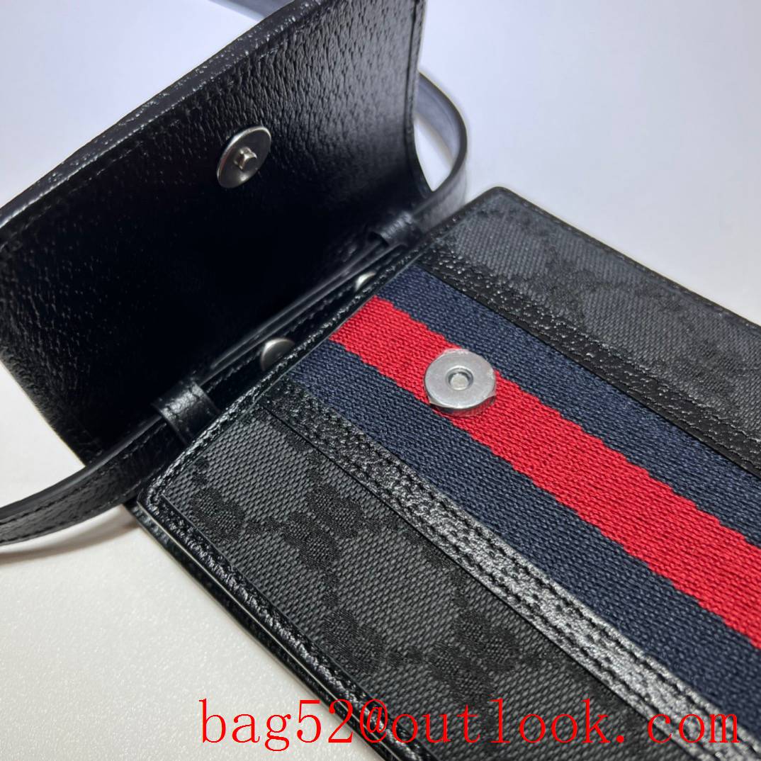 Gucci black with balenciaga colorful stripes shoulder vertical crossbody bag