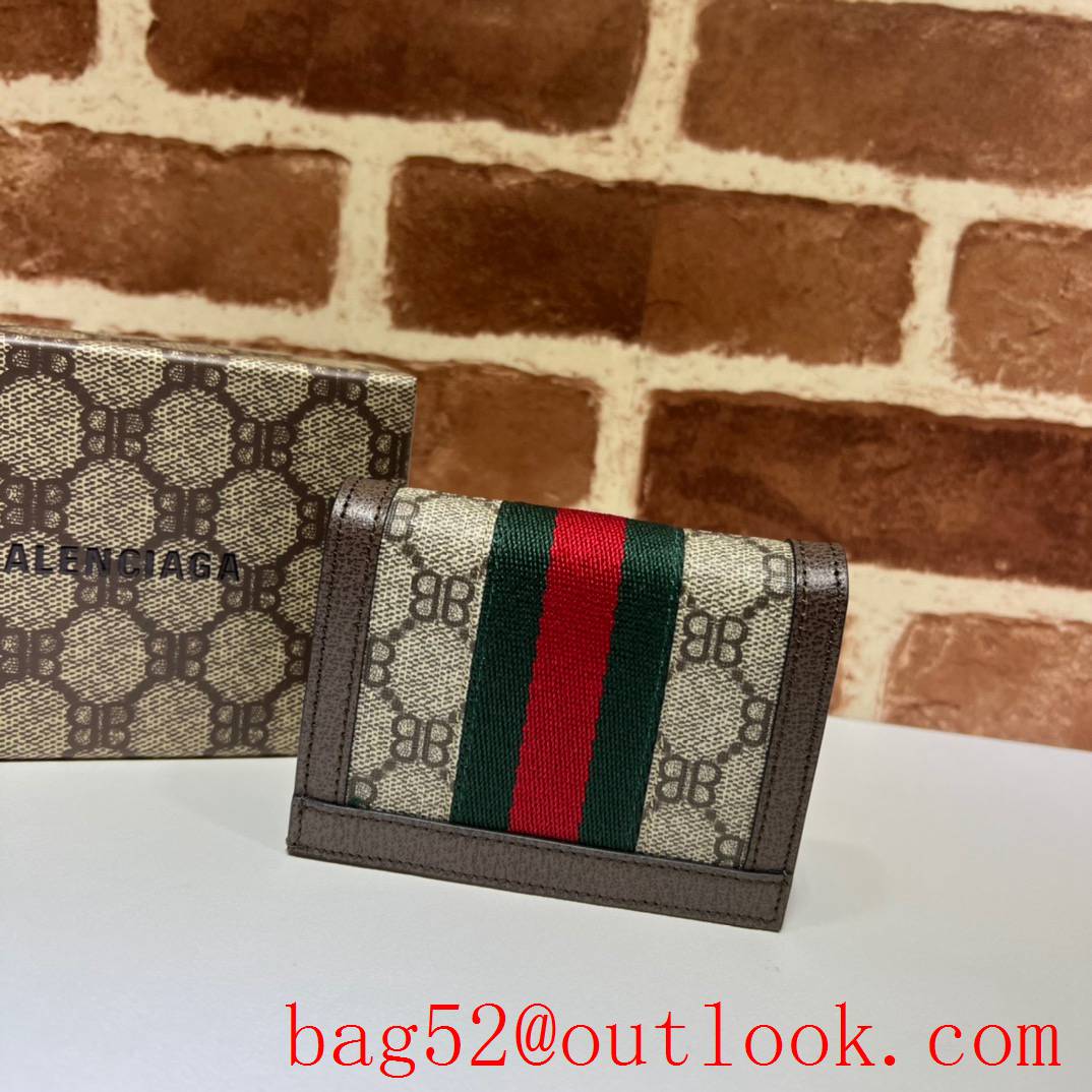 Gucci brown short belenciaga wallet purse card holder