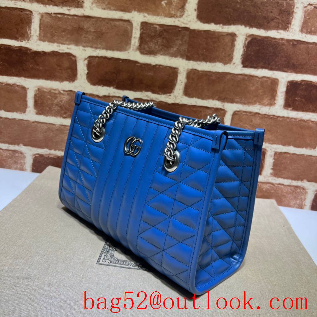 Gucci blue GG Marmont small quilted tote bag