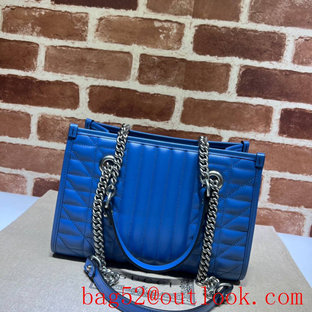 Gucci blue GG Marmont small quilted tote bag