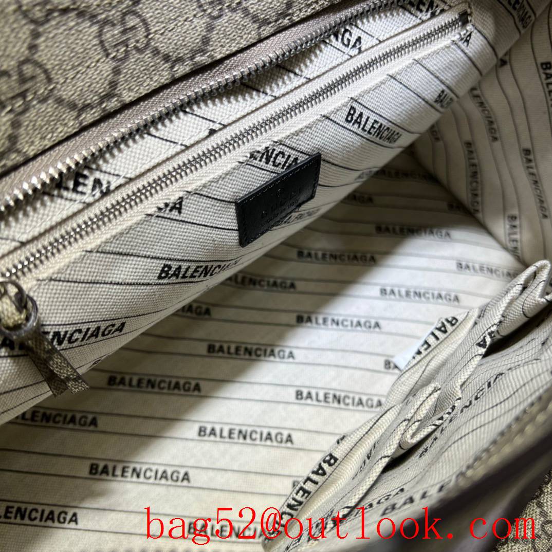 Gucci with balenciaga large tote cream travelling bag