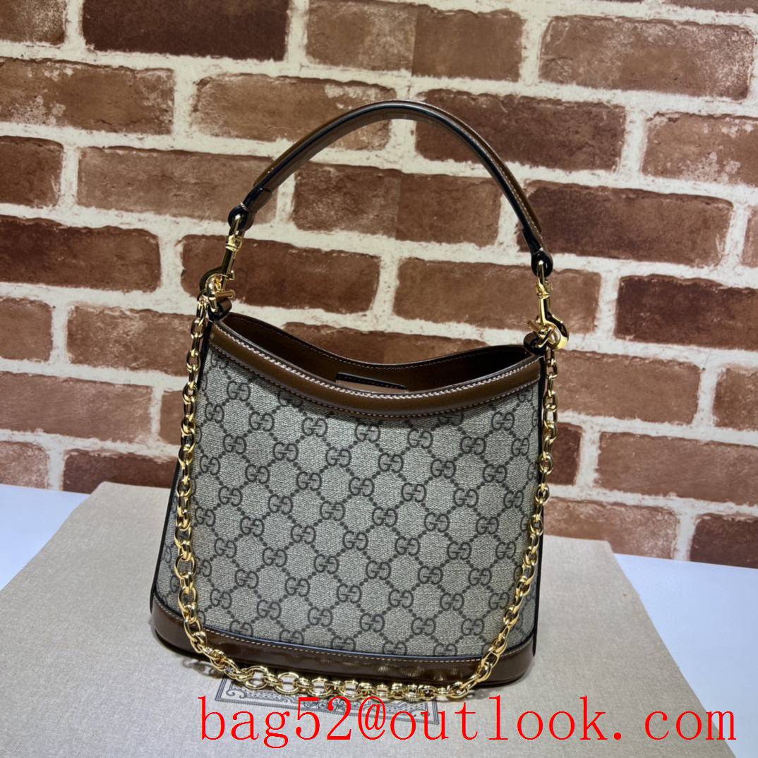 Gucci brown Large Shoulder with Interlocking Double G women Bag