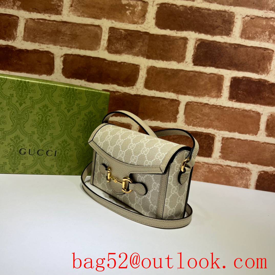 Gucci Horsebit 1955 Mini cream women shoulder Bag