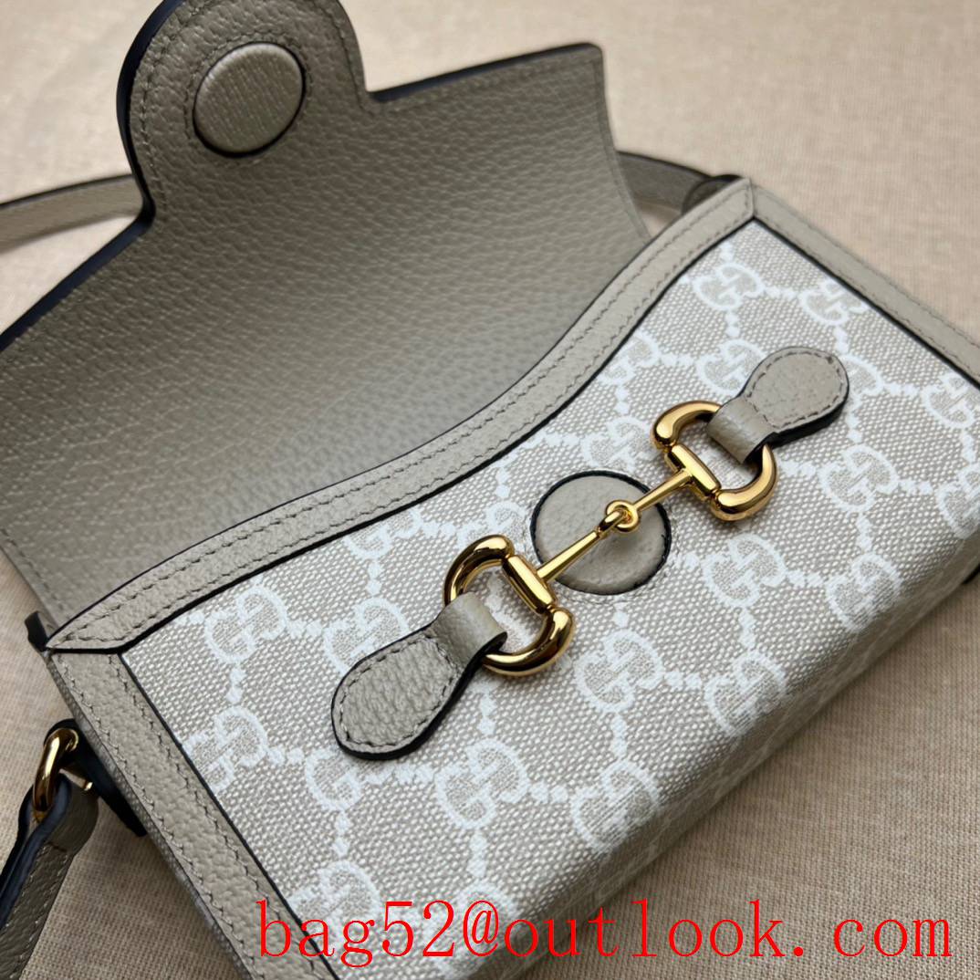 Gucci Horsebit 1955 Mini cream women shoulder Bag