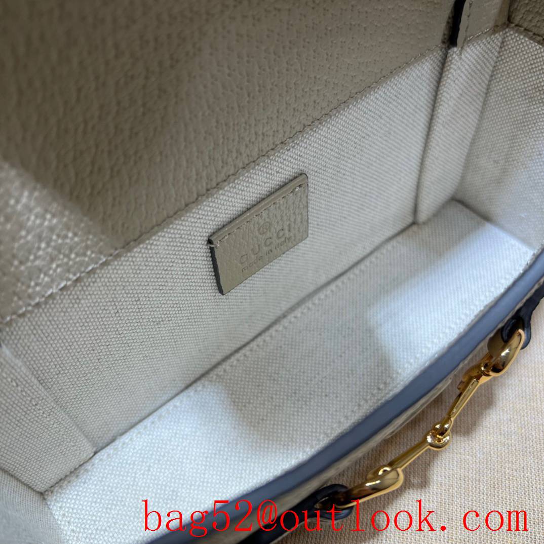 Gucci Horsebit 1955 Mini cream women shoulder Bag