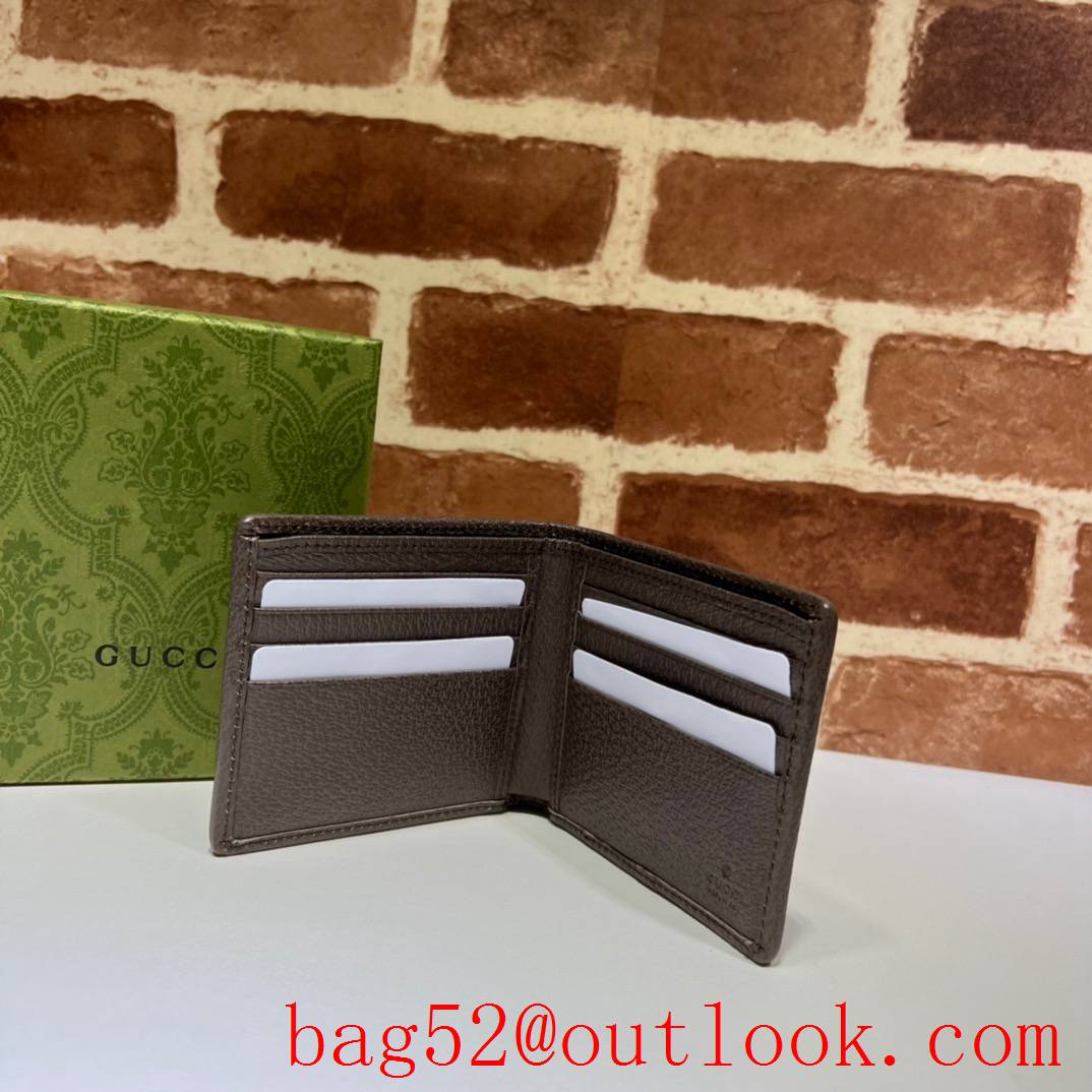 Gucci short card holder wallet brown purse