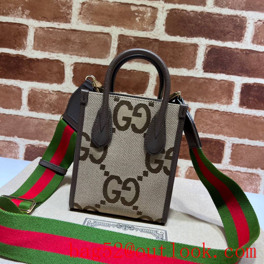 Gucci Mini tote bag with Super Double G motif brown shoulder bag