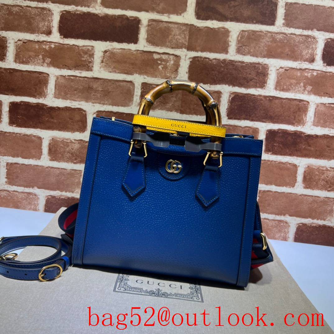 Gucci royal blue Gucci Diana Bamboo small Tote Bag